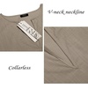 image:imageCOOFANDY Mens VNeck Linen Robe Short Sleeve Kaftan Thobe Long Gown Casual Shirt for Beach SummerKhaki