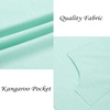 image:imageCOOFANDY Mens VNeck Linen Robe Short Sleeve Kaftan Thobe Long Gown Casual Shirt for Beach SummerMint Green