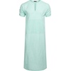 image:imageCOOFANDY Mens VNeck Linen Robe Short Sleeve Kaftan Thobe Long Gown Casual Shirt for Beach SummerMint Green
