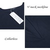 image:imageCOOFANDY Mens VNeck Linen Robe Short Sleeve Kaftan Thobe Long Gown Casual Shirt for Beach SummerNavy Blue