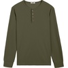 image:imageCOOFANDY Mens Waffle Henley Shirts Long Sleeve Casual TShirt Basic Lightweight Pullover TeesArmy Green