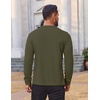 image:imageCOOFANDY Mens Waffle Henley Shirts Long Sleeve Casual TShirt Basic Lightweight Pullover TeesArmy Green