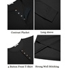 image:imageCOOFANDY Mens Waffle Henley Shirts Long Sleeve Casual TShirt Basic Lightweight Pullover TeesBlack
