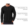 image:imageCOOFANDY Mens Waffle Henley Shirts Long Sleeve Casual TShirt Basic Lightweight Pullover TeesBlack