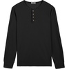 image:imageCOOFANDY Mens Waffle Henley Shirts Long Sleeve Casual TShirt Basic Lightweight Pullover TeesBlack