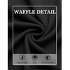 image:imageCOOFANDY Mens Waffle Henley Shirts Long Sleeve Casual TShirt Basic Lightweight Pullover TeesBlack