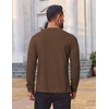 image:imageCOOFANDY Mens Waffle Henley Shirts Long Sleeve Casual TShirt Basic Lightweight Pullover TeesBrown