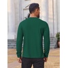 image:imageCOOFANDY Mens Waffle Henley Shirts Long Sleeve Casual TShirt Basic Lightweight Pullover TeesGreen