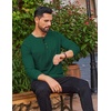 image:imageCOOFANDY Mens Waffle Henley Shirts Long Sleeve Casual TShirt Basic Lightweight Pullover TeesGreen