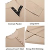 image:imageCOOFANDY Mens Waffle Henley Shirts Long Sleeve Casual TShirt Basic Lightweight Pullover TeesKhaki