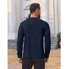 image:imageCOOFANDY Mens Waffle Henley Shirts Long Sleeve Casual TShirt Basic Lightweight Pullover TeesNavy Blue