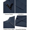 image:imageCOOFANDY Mens Waffle Henley Shirts Long Sleeve Casual TShirt Basic Lightweight Pullover TeesNavy Blue