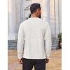 image:imageCOOFANDY Mens Waffle Henley Shirts Long Sleeve Casual TShirt Basic Lightweight Pullover TeesWhite