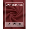 image:imageCOOFANDY Mens Waffle Henley Shirts Long Sleeve Casual TShirt Basic Lightweight Pullover TeesWine Red