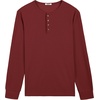 image:imageCOOFANDY Mens Waffle Henley Shirts Long Sleeve Casual TShirt Basic Lightweight Pullover TeesWine Red