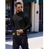 image:imageCOOFANDY Quarter Zip Pullover Men Long Sleeve Sweatshirts for Men Fleece Sweater FallBlack