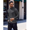 image:imageCOOFANDY Quarter Zip Pullover Men Long Sleeve Sweatshirts for Men Fleece Sweater FallHeather Grey