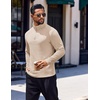 image:imageCOOFANDY Quarter Zip Pullover Men Long Sleeve Sweatshirts for Men Fleece Sweater FallKhaki