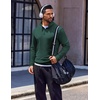 image:imageCOOFANDY Quarter Zip Pullover Men Long Sleeve Sweatshirts for Men Fleece Sweater FallLake Green