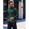 image:imageCOOFANDY Quarter Zip Pullover Men Long Sleeve Sweatshirts for Men Fleece Sweater FallLake Green