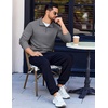 image:imageCOOFANDY Quarter Zip Pullover Men Long Sleeve Sweatshirts for Men Fleece Sweater FallLight Grey