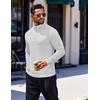 image:imageCOOFANDY Quarter Zip Pullover Men Long Sleeve Sweatshirts for Men Fleece Sweater FallWhite