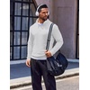 image:imageCOOFANDY Quarter Zip Pullover Men Long Sleeve Sweatshirts for Men Fleece Sweater FallWhite