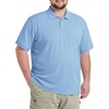 image:imageCOOFANDY Mens Big and Tall Polo Shirts Golf Shirt Short Sleeve Cotton Pique T Shirts Quick DryLight Blue