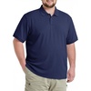image:imageCOOFANDY Mens Big and Tall Polo Shirts Golf Shirt Short Sleeve Cotton Pique T Shirts Quick DryNavy Blue