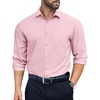 image:imageCOOFANDY Mens Dress Shirts Long Sleeve Wrinkle Free Button Down Shirts Formal Business ShirtPink