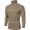 image:imageCOOFANDY Mens Slim Fit Basic Turtleneck Long Sleeve Lightweight Pullover Sweaters Casual Knitted TopsDull Brown