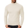 image:imageCOOFANDY Mens Slim Fit Mock Turtleneck T Shirt Casual Basic Knitted Long Sleeve Pullover SweaterApricot