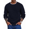 image:imageCOOFANDY Mens Sweater Crewneck Pullover Waffle Knit Long Sleeve  Crewneck Design Waffle Knit Raglan Sleeves Warm Comfort Durable Stretch FitDark Blue