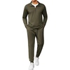 image:imageCOOFANDY Mens Tracksuit 2 Piece Quarter Zip Polo Athletic Sweatsuits Casual Running Jogging Sport Suit SetsArmy Green