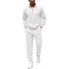 image:imageCOOFANDY Mens Tracksuit 2 Piece Quarter Zip Sweatsuit Workout Plaid Jacquard Jogging Suit SetWhite