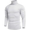 image:imageCOOFANDY Mens Turtleneck Cotton T Shirts Long Sleeve Slim Fit Thermal TopsWhite