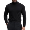 image:imageCOOFANDY Mens Turtleneck Shirts Slim Fit Shirt Tops Lightweight Pullover Thermal Sweater Casual Long Sleeve ShirtBlack