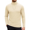 image:imageCOOFANDY Mens Turtleneck Sweater Slim Fit Lightweight Basic Ribbed SweatersBeige