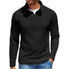 image:imageCOOFANDY Quarter Zip Pullover Men Long Sleeve Sweatshirts for Men Fleece Sweater FallBlack