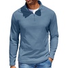image:imageCOOFANDY Quarter Zip Pullover Men Long Sleeve Sweatshirts for Men Fleece Sweater FallDark Blue
