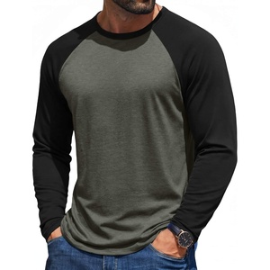 image:imageCOOFANDY Men Long Sleeve T Shirts Crew Neck Long Sleeve Shirt Stretch Undershirt Raglan Casual Tee02 Deep Military Green