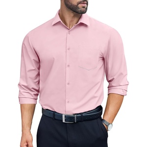 image:imageCOOFANDY Mens Dress Shirts Long Sleeve Wrinkle Free Button Down Shirts Formal Business ShirtPink