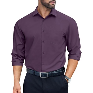 image:imageCOOFANDY Mens Dress Shirts Long Sleeve Wrinkle Free Button Down Shirts Formal Business ShirtPurple