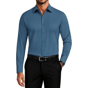 image:imageCOOFANDY Mens Dress Shirts Wrinkle Free Long Sleeve Button Down Shirt Formal Business ShirtsDeep Blue