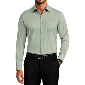 image:imageCOOFANDY Mens Dress Shirts Wrinkle Free Long Sleeve Button Down Shirt Formal Business ShirtsLight Green
