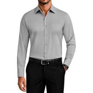 image:imageCOOFANDY Mens Dress Shirts Wrinkle Free Long Sleeve Button Down Shirt Formal Business ShirtsLight Grey