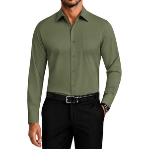 image:imageCOOFANDY Mens Dress Shirts Wrinkle Free Long Sleeve Button Down Shirt Formal Business ShirtsOlive Green