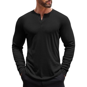 image:imageCOOFANDY Mens Henley Shirts Long Sleeve Button TShirt Lightweight Fashion Casual Pullover ShirtBlack