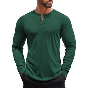 image:imageCOOFANDY Mens Henley Shirts Long Sleeve Button TShirt Lightweight Fashion Casual Pullover ShirtGreen