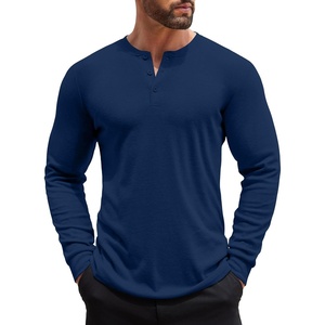 image:imageCOOFANDY Mens Henley Shirts Long Sleeve Button TShirt Lightweight Fashion Casual Pullover ShirtNavy Blue